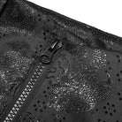 Punk Rave Women's Punk Side Zip Jacquard Short Skirt with Garter