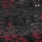 PUNK RAVE Damen Punk Skull Mesh Tank Top mit Ärmelschonern