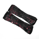 PUNK RAVE Damen Punk Skull Mesh Tank Top mit Ärmelschonern