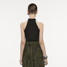 PUNK RAVE Damen Punk Slash Shoulder Cheongsam-Kragen Tanktop