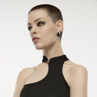 PUNK RAVE Damen Punk Slash Shoulder Cheongsam-Kragen Tanktop