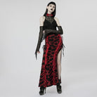 PUNK RAVE Damen Punk Schlangenhaut Kunstleder Halskette mit Kette