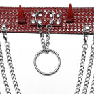 PUNK RAVE Damen Punk Schlangenhaut Kunstleder Halskette mit Kette