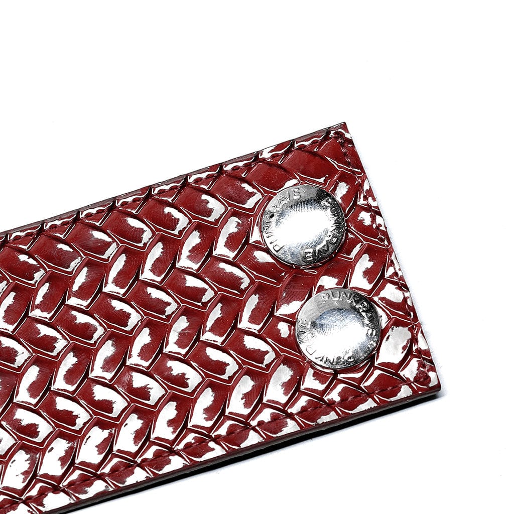 PUNK RAVE Damen Punk Schlangenhaut Kunstleder Halskette mit Kette