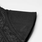 PUNK RAVE Women's Punk Strappy Mesh Splice Zipper Underbust Corset