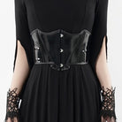 PUNK RAVE Women's Punk Strappy Patent Leather Belt