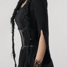 PUNK RAVE Women's Punk Strappy Patent Leather Belt