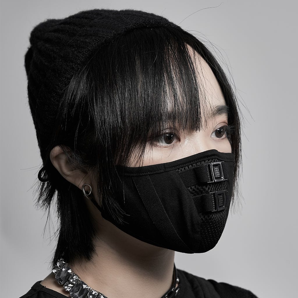 Punk Rave Women's Punk Straps Mesh Mask