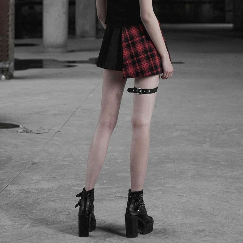 Women's Punk Tartan Check Short Skirt