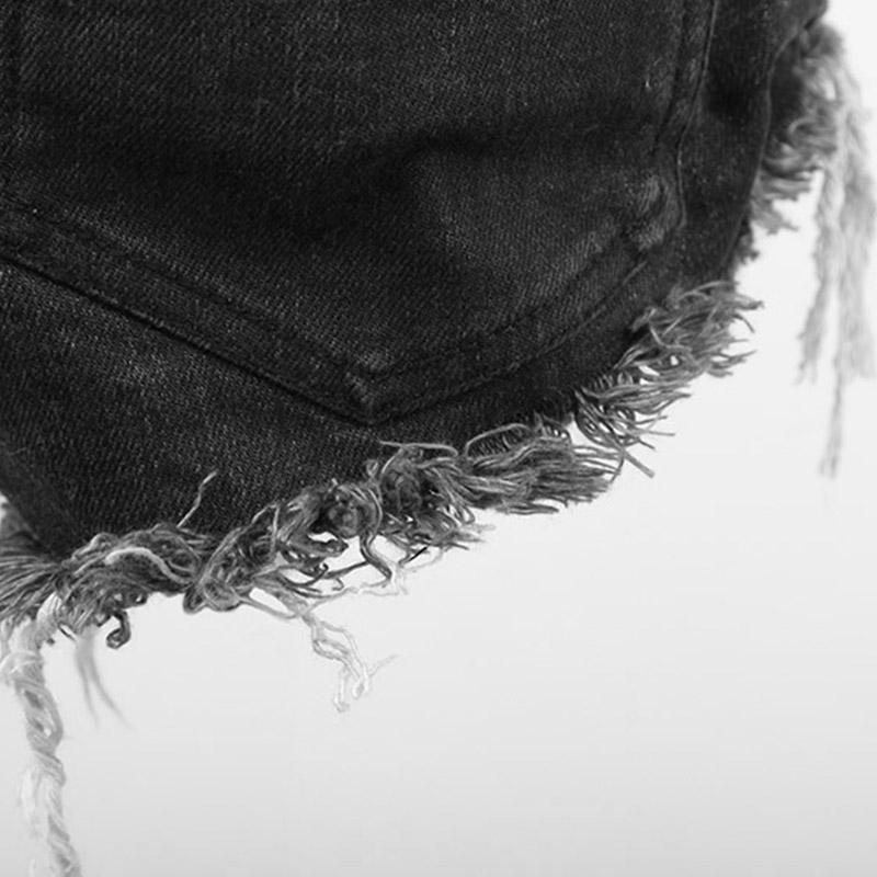 Pantalones cortos vaqueros de encaje punk para mujer