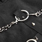 Women's Punk Cross Mental Chain Hoodies Black