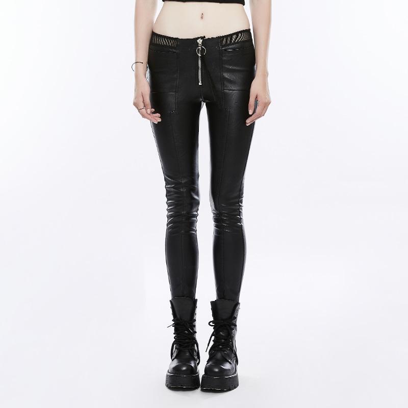 Women's Faux Leather Slim Fitted Skinny Pants
