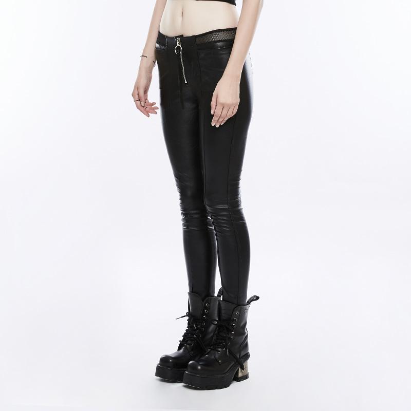 Women's Faux Leather Slim Fitted Skinny Pants