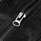 Corsé victoriano gótico negro de piel sintética debajo del pecho para mujer con cordones cruzados