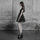 Damen Vintage Punk Off-Shoulder Kleid