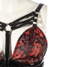 RNG Women's Gothic Floral Embroidered Strap Bustier