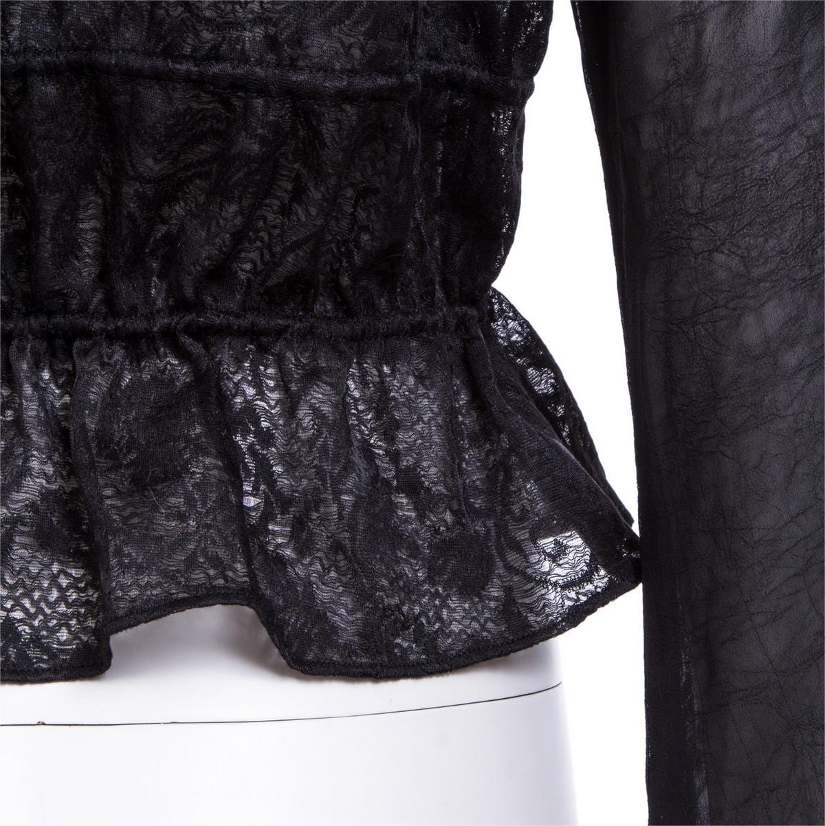 RNG Women's Gothic Plunging Ruffled Lace Shirt