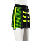 RNG Women's Grunge Contrast Color Buckle Skirt Green