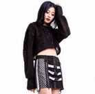 RNG Women's Grunge Contrast Color Buckle Skirt White