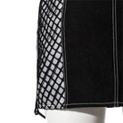 RNG Women's Grunge Contrast Color Buckle Skirt White