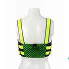 RNG Women's Grunge Contrast Color Buckle Vest Green