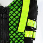 RNG Women's Grunge Contrast Color Buckle Vest Green