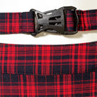RNG Damen Grunge Cutout Buckle Plaid Rock
