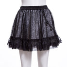 RNG Women's Grunge Layered Lace Skirt with Chain