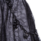 RNG Women's Grunge Layered Lace Skirt with Chain