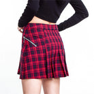 RNG Damen Grunge Plaid Plisseerock