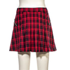 RNG Damen Grunge Plaid Plisseerock