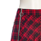 RNG Damen Grunge Plaid Plisseerock