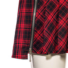 RNG Damen Grunge Plaid Plisseerock