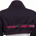 RNG Women's Grunge Stand Collar Straps Short Jacket Red