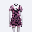 RNG Women's Grunge Tie-dyed Mesh Dress