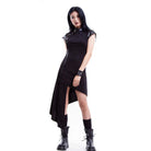 RNG Women's Punk Cheongsam Collar Irregular Dress