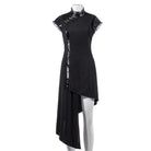 RNG Women's Punk Cheongsam Collar Irregular Dress