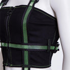 RNG Women's Punk Double Color Mesh Splice Vest Green