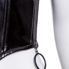 RNG Damenweste aus Kunstleder mit Punk-Reißverschluss