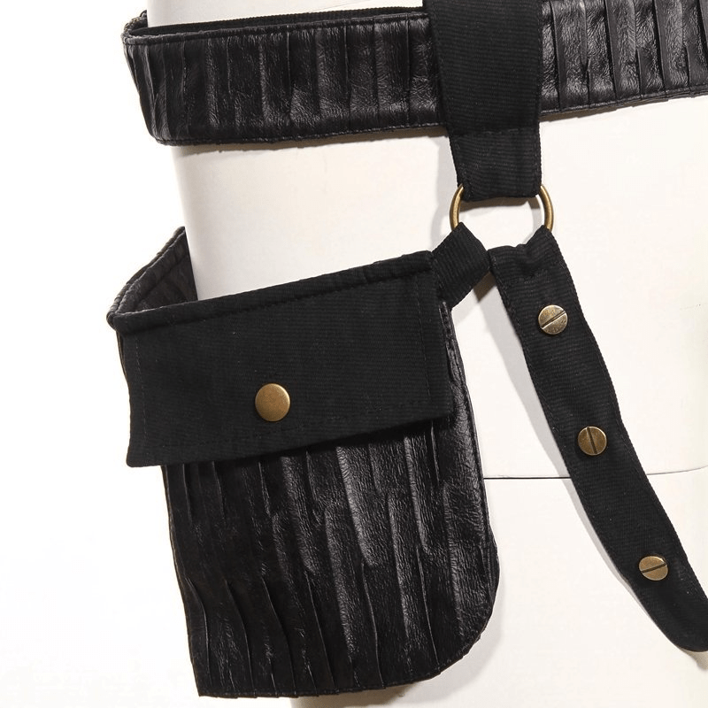 RQ-BL Goth Waist Belt with Pouch