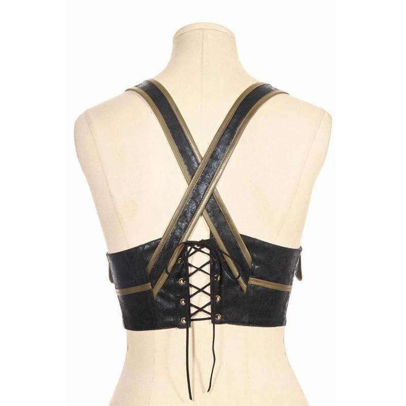 RQ-BL Gothic Lace and Buckle Bustier
