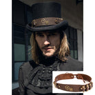 Sombrero de cuero estilo bala steampunk para hombre