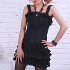 Falda Steampunk corta con volantes RQ-BL