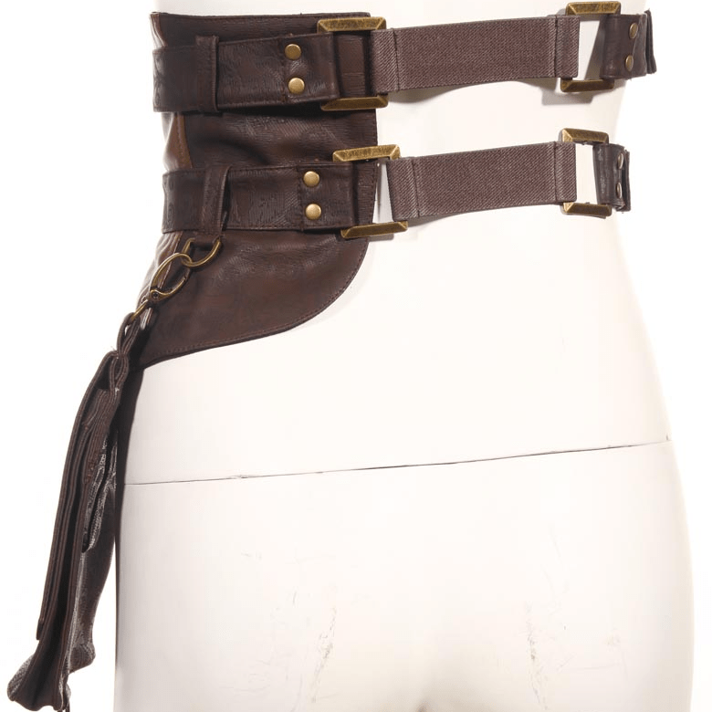 RQ-BL Steampunk Double Belt with Pouch