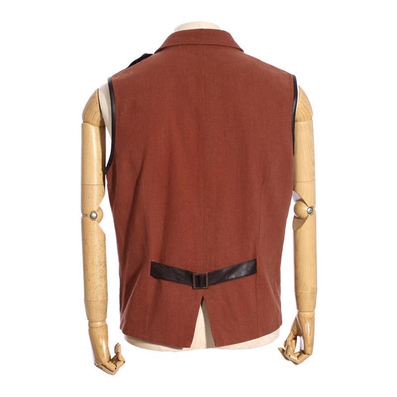 Steampunk Leather Accent Explorer Vest