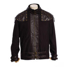 Steampunk Leather Epaulet Jacket