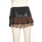 RQ-BL Steampunk short Wraparound Skirt With Pouch