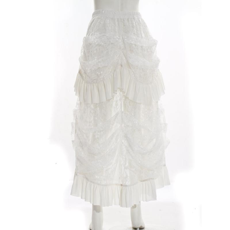 Vintage Long Ruched Layard Skirt – Punk Design