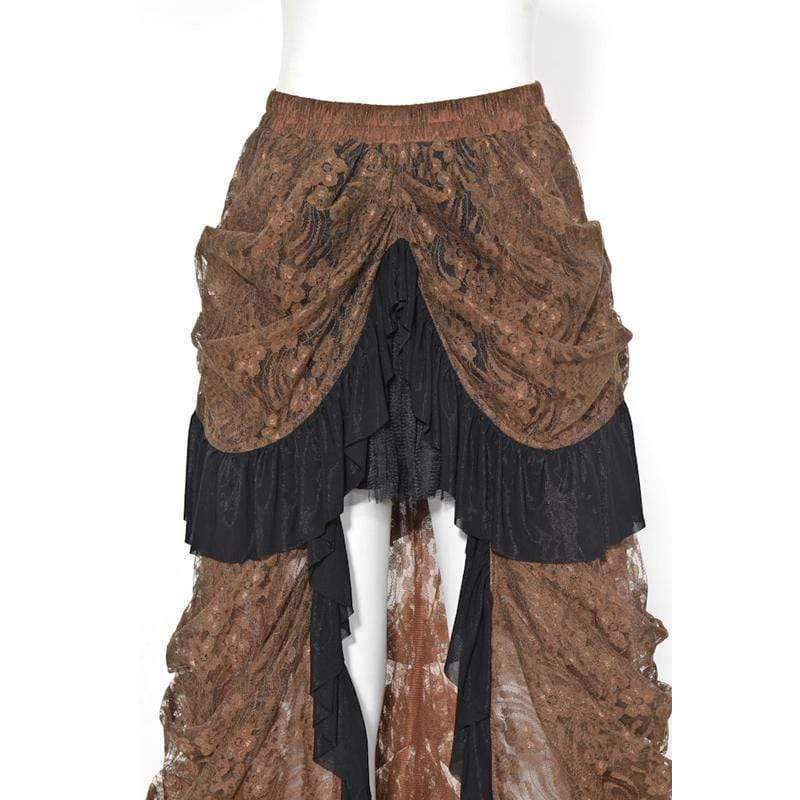 Vintage Long Ruched Layard Skirt