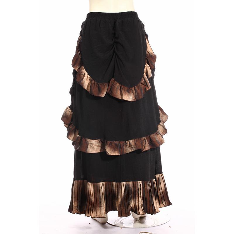Women's Long Layered Steampunk Skirt